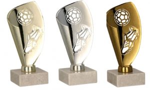 Pokali za nogomet, zlat, srebrn, bronast